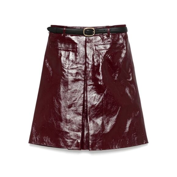 Self-Portrait Women Mini Skirt In Patent Leather Skirts